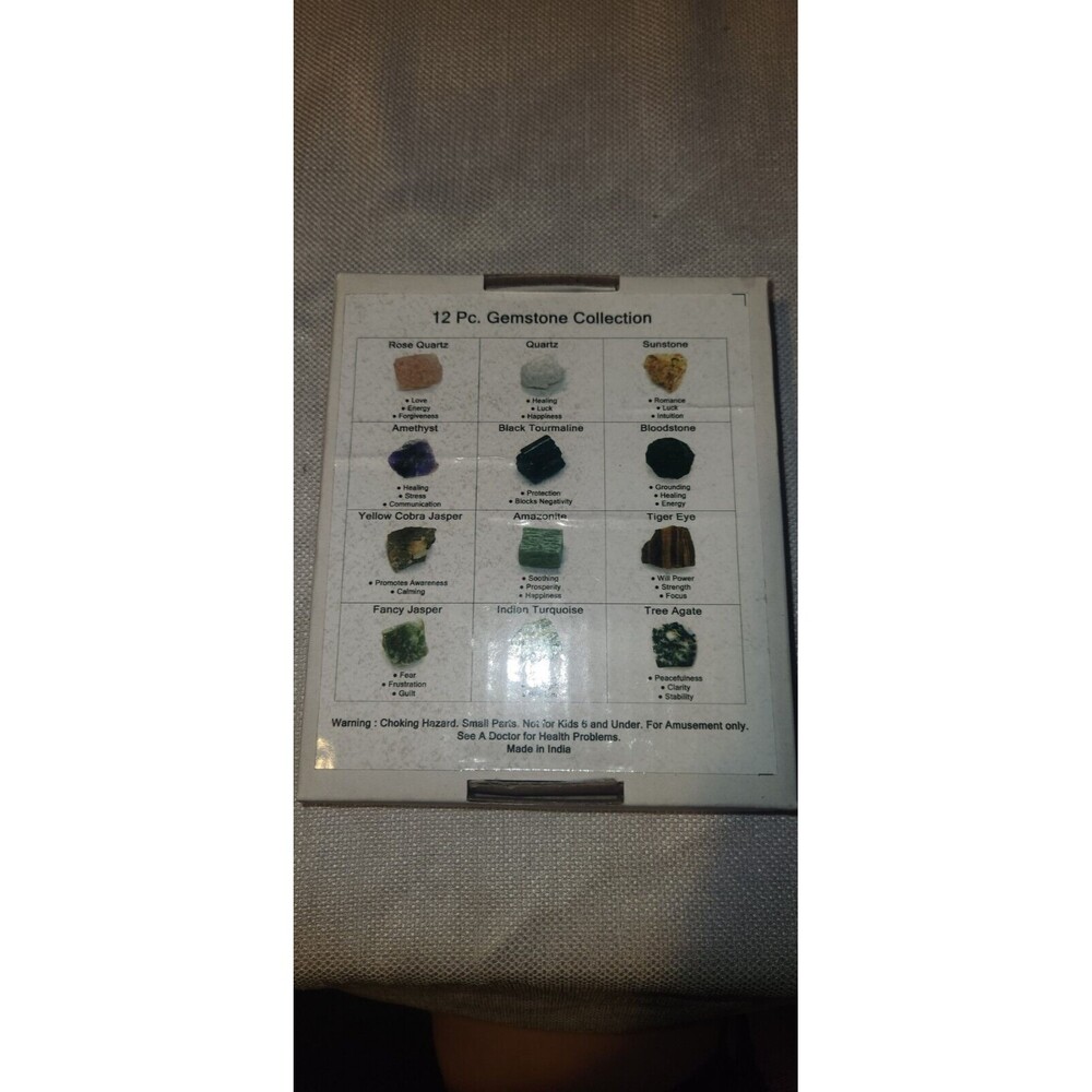 12pc Rough Raw Gemstone Blue/Green Quartz Crystal Healing Specimen